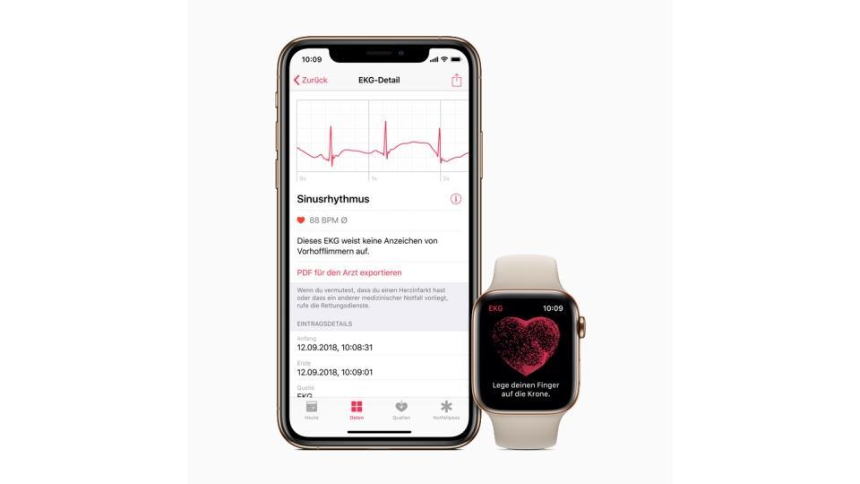 The ECG app enables customers to take an electrocardiogram right from their wrist.