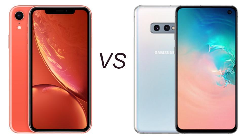 Apple iPhone XR vs Samsung Galaxy S10e.