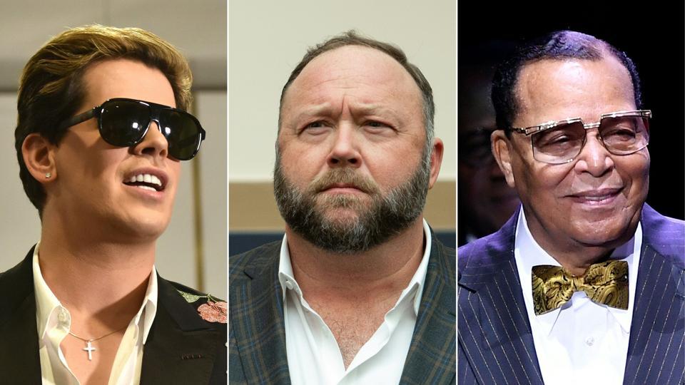 Facebook banned accounts of popular figures on the far right, including commentators Milo Yiannopoulos, Laura Loomer and Paul Joseph Watson.