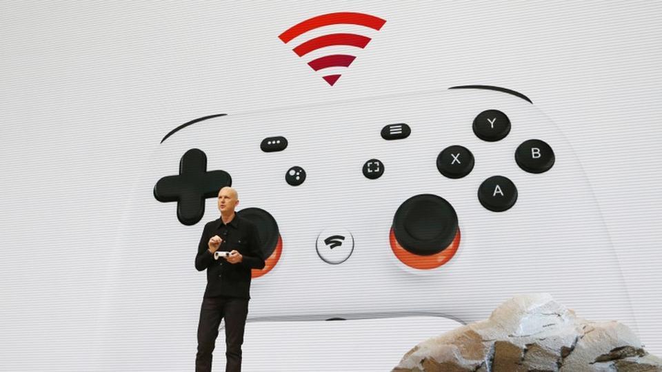 Google vice president and general manager Phil Harrison speaks during a Google keynote address announcing a new video gaming streaming service named Stadia that attempts to capitalize on the company's cloud technology and global network of data centers, at the Gaming Developers Conference . Google vice president and general manager Phil Harrison speaks during a Google keynote address announcing a new video gaming streaming service named Stadia that attempts to capitalize on the company's cloud technology and global network of data centers, at the Gaming Developers Conference .