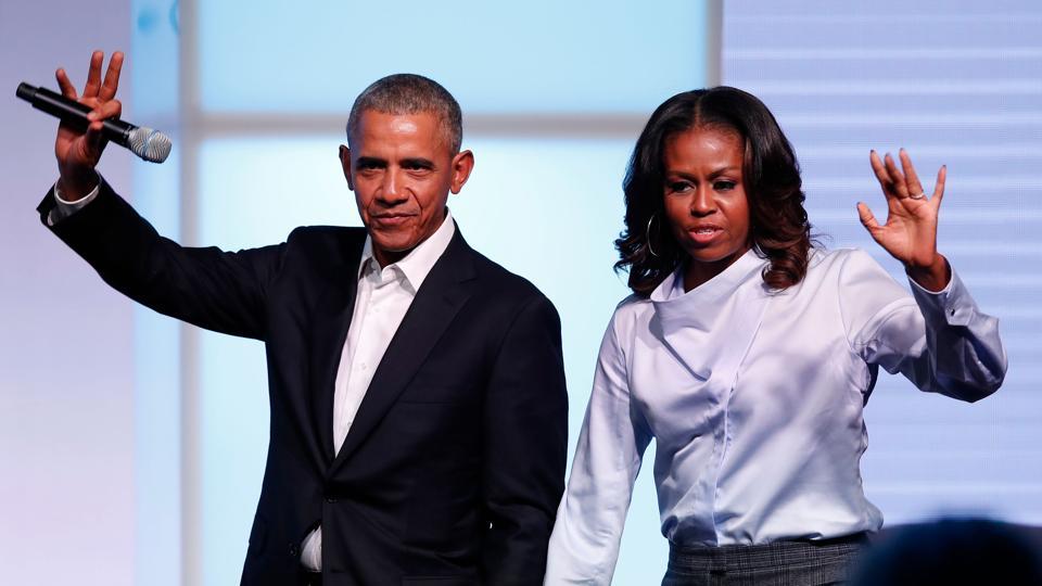 Barack and Michelle Obama's production company Higher Ground has signed a deal with Spotify to create a series of podcasts for the music streaming service, which is seeking to diversify its content.