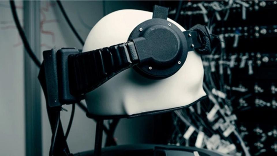 A prototype of Facebook’s mind-reading wearable A prototype of Facebook’s mind-reading wearable
