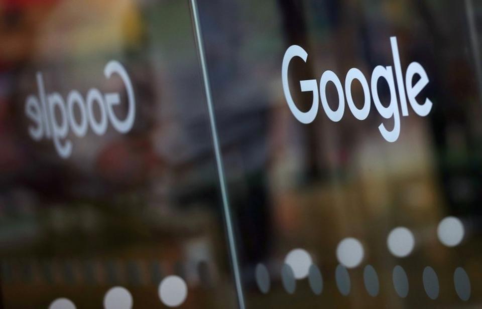 FILE PHOTO: The Google logo is pictured at the entrance to the Google offices in London, Britain January 18, 2019.