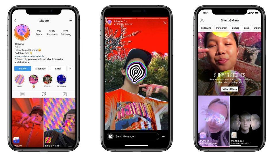 Instagram Stories now has a gallery for AR face filters