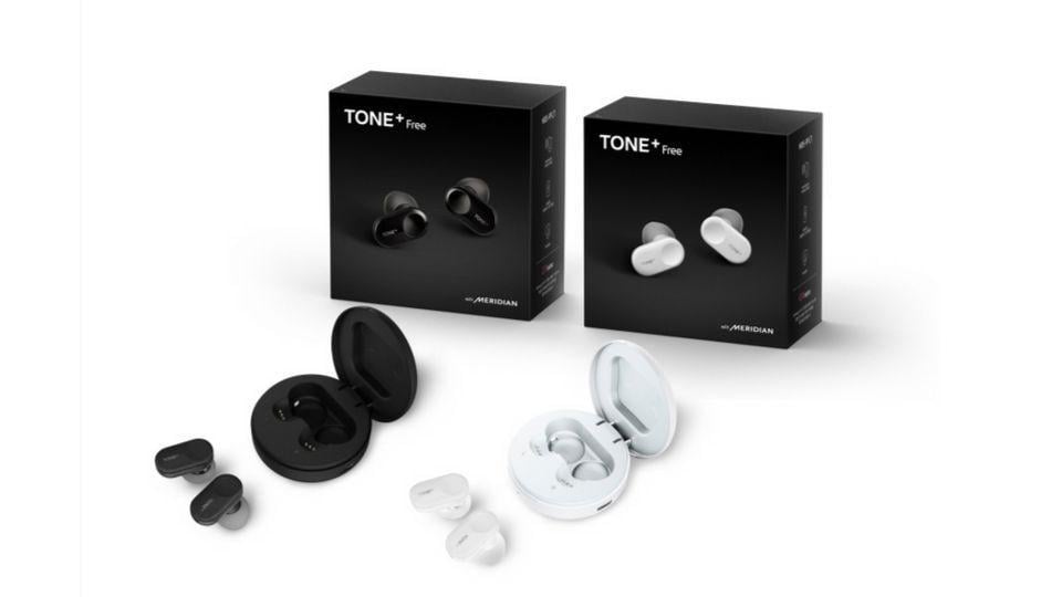 LG Tone+ Free wireless earbuds.