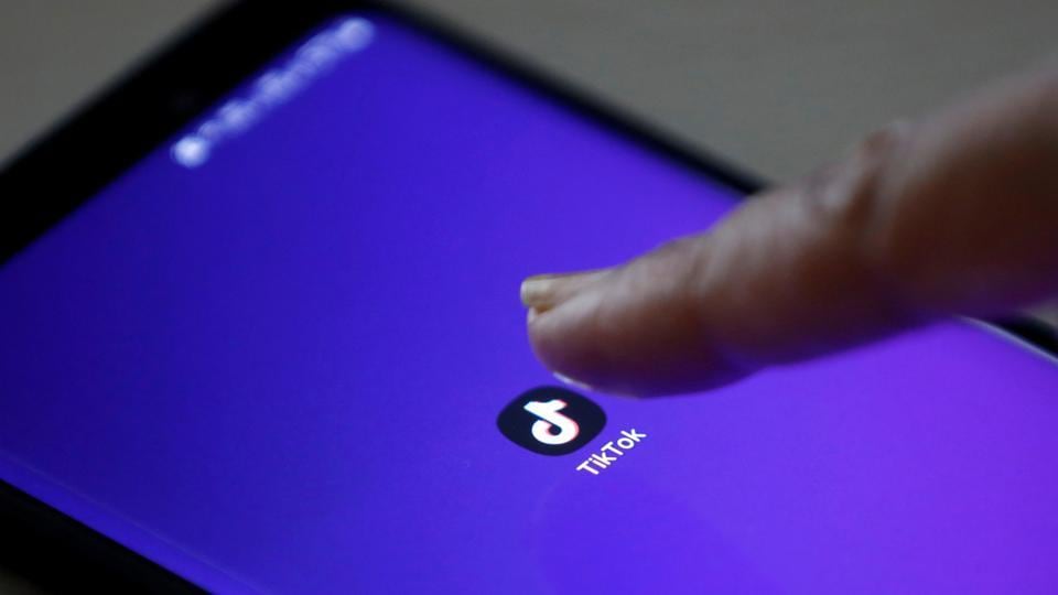 The TikTok app's logo seen on a mobile phone screen in this picture illustration taken February 21, 2019.