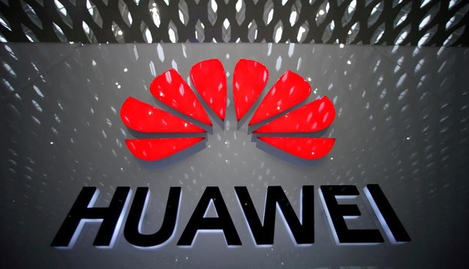 A Huawei company logo is pictured at the Shenzhen International Airport in Shenzhen, Guangdong province, China July 22, 2019. REUTERS/Aly Song/Files