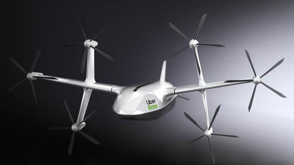 Uber Eats delivery drone has six rotors