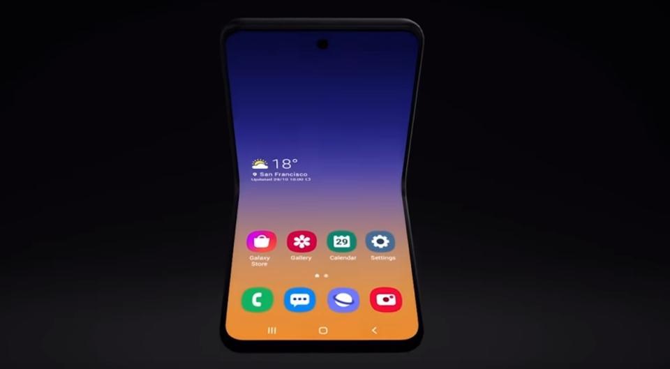 Samsung shows new design for foldable phone