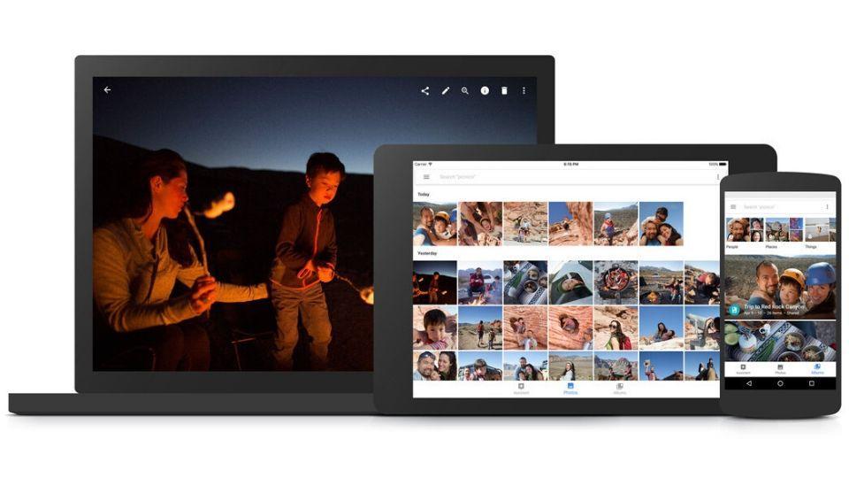 Google Photos on desktop and Android.