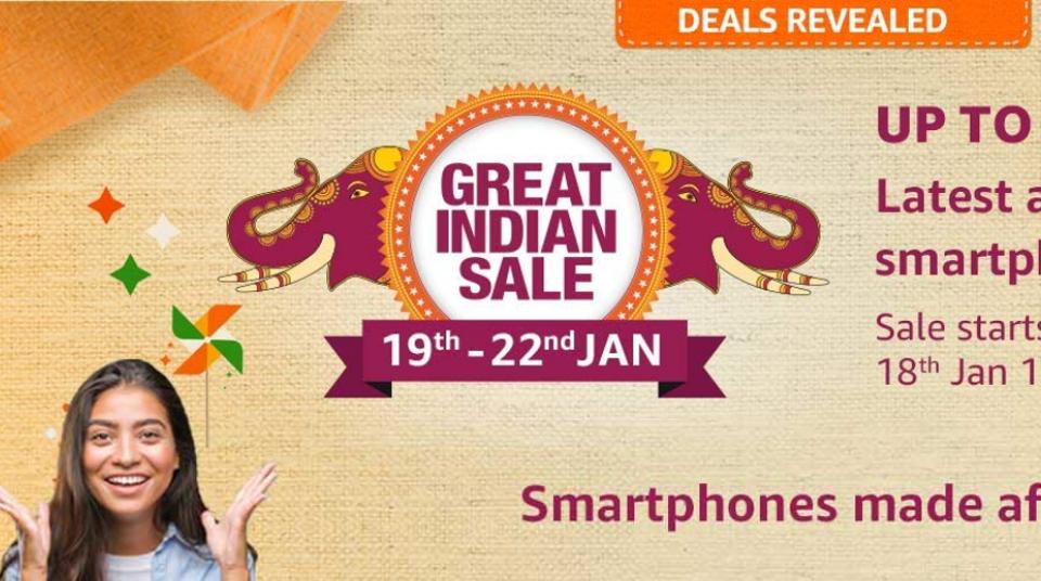 Amazon will kick-off its Great Indian Sale starting January 22, 2020.