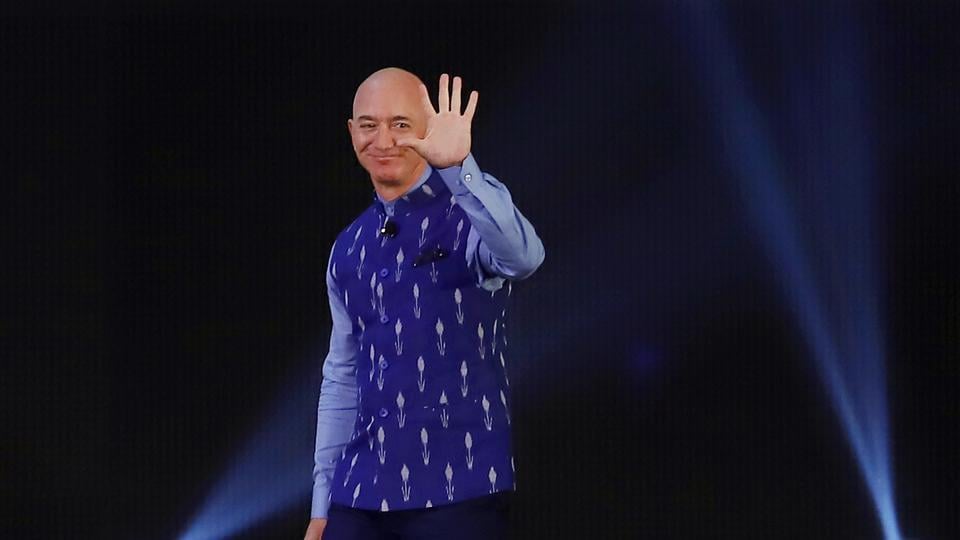 Amazon CEO Jeff Bezos left a note for millions of Indians on the website.