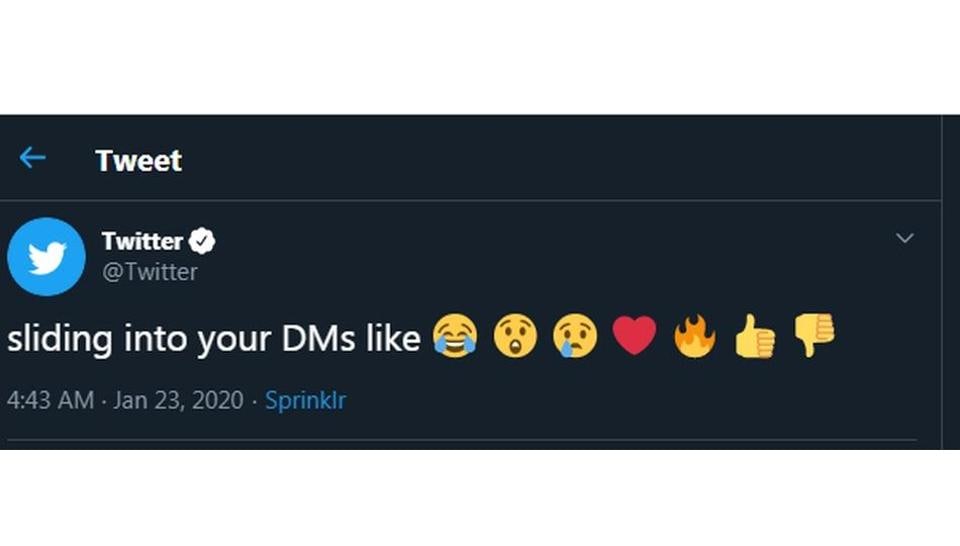 Twitter launches emoji reactions for Direct Messages