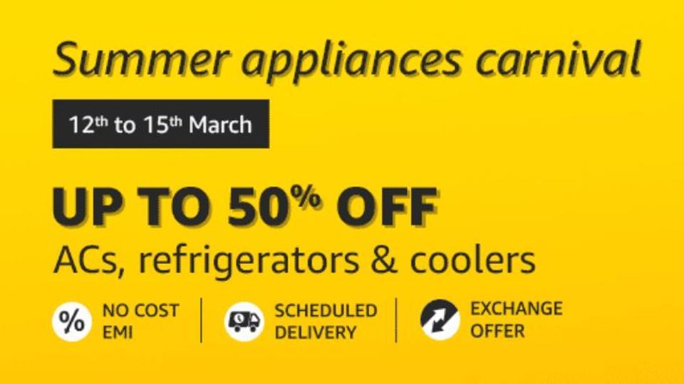 Amazon is offering up to 50% off on the purchase of electronic devices.