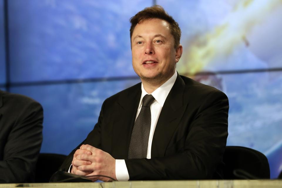 Elon Musk founder, CEO, and chief engineer/designer of SpaceX speaks during a news conference after a Falcon 9 SpaceX rocket test flight to demonstrate the capsule's emergency escape system at the Kennedy Space Center in Cape Canaveral, Fla., Sunday, Jan. 19, 2020. (AP Photo/John Raoux)