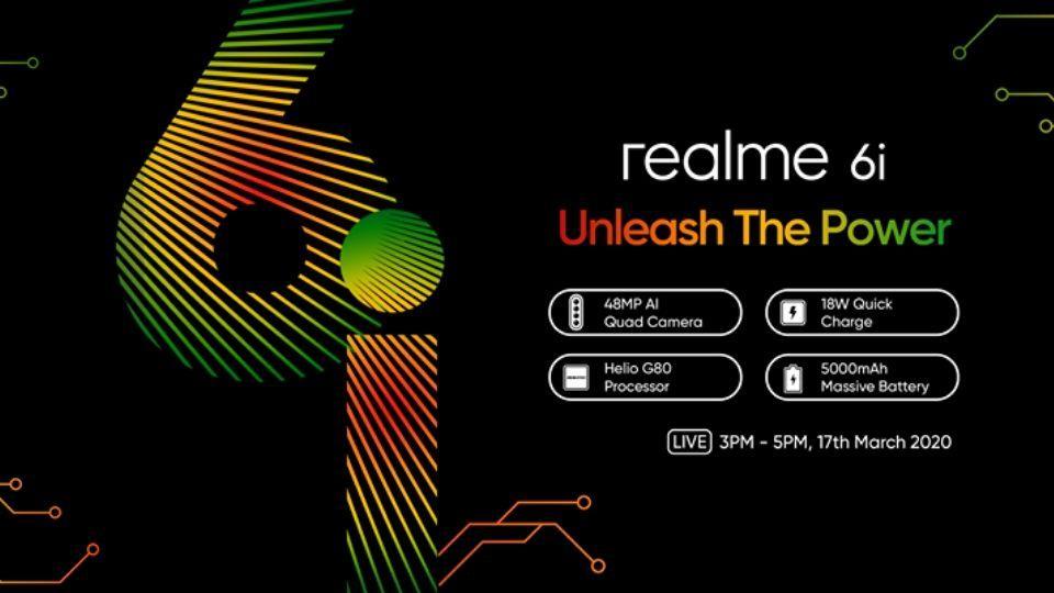 Realme 6i launch to take place today.