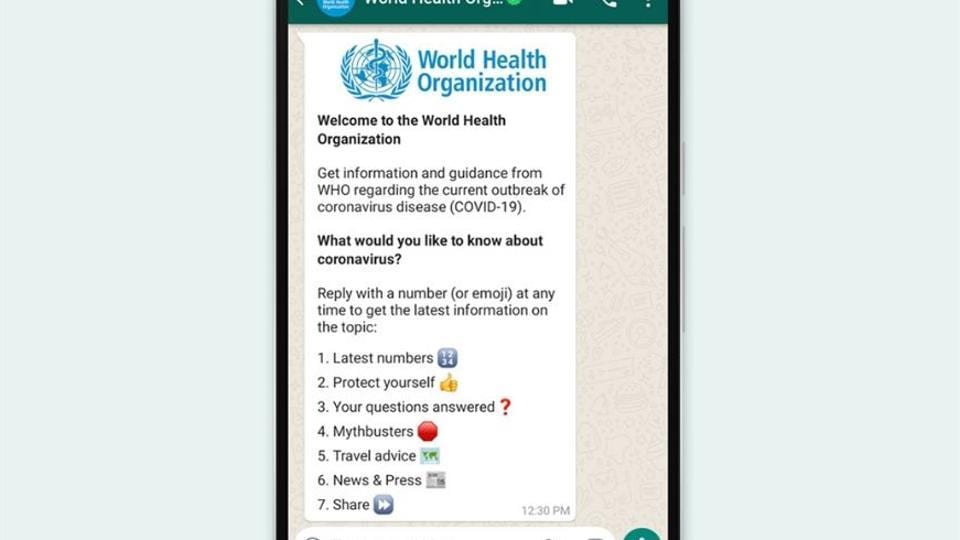 WHO joins WhatsApp to alert users on the coronavirus pandemic.