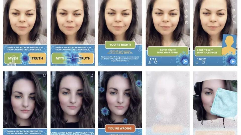 Snapchat’s face filter game on Covid-19 is available on the app globally.
