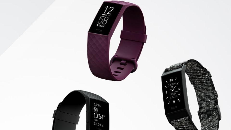 Fitbit Charge 4 comes in three colour options of mauve, black and blue.