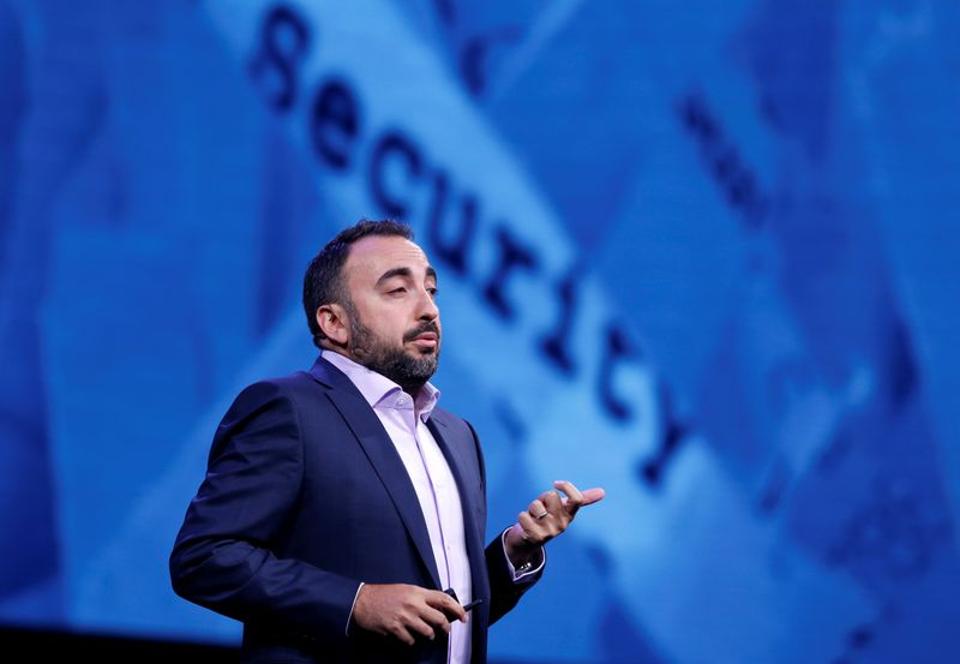 Former Facebook Chief Security Officer Alex Stamos gives a keynote address during the Black Hat information security conference in Las Vegas, Nevada, U.S. July 26, 2017.