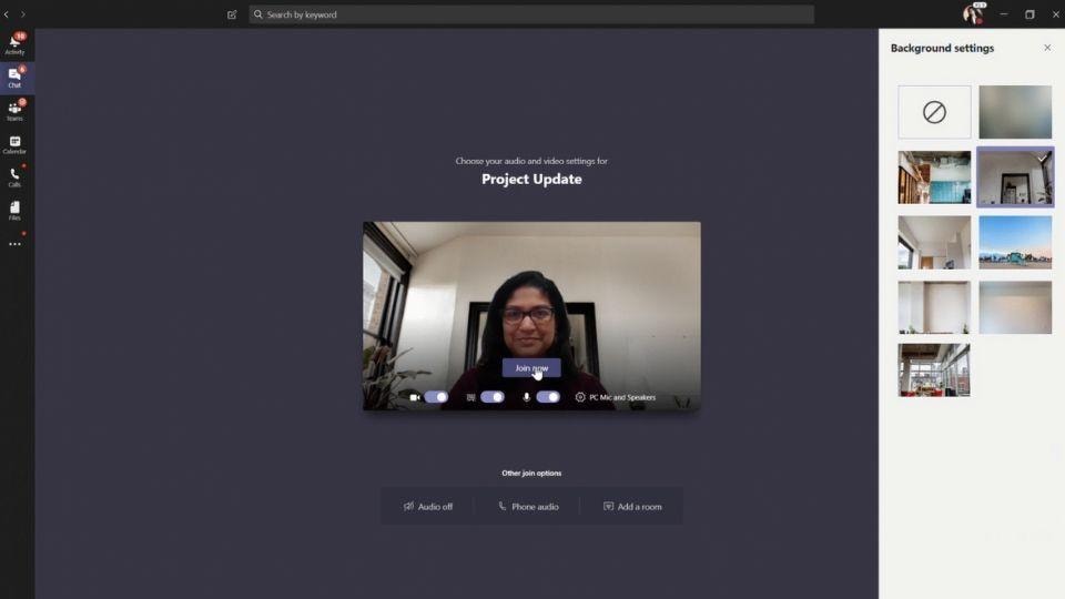 Microsoft Teams users can now add custom backgrounds to their video calls.