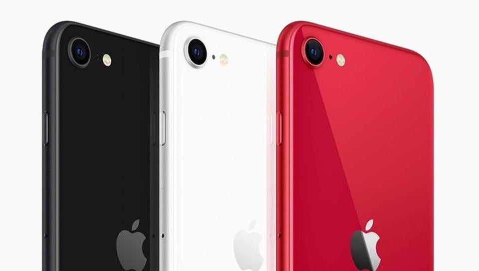 Apple Inc's second generation iPhone SE comes in three colour options of black, red and white.