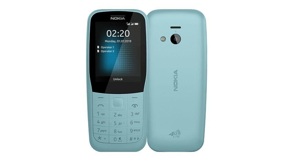 Nokia 220 4G feature phone comes in black and blue colour options.
