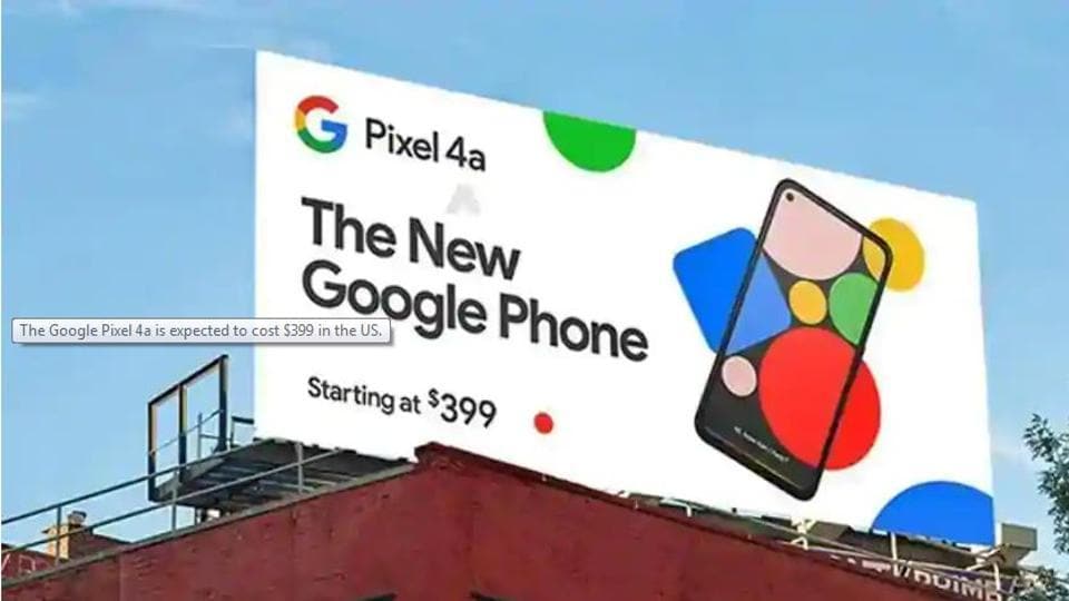 Google Pixel 4a is expected is expected to be price $399 in the US.