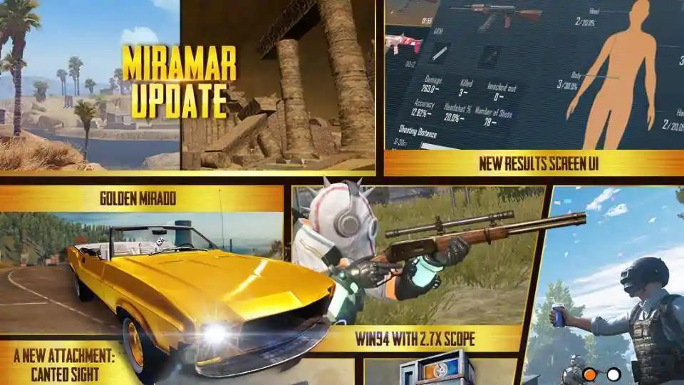 PUBG Mobile 0.18.0 update is coming with new weapons, Golden Mirado vehicle and more.