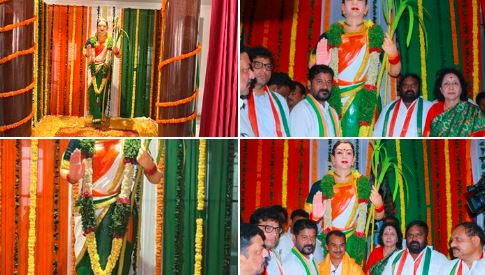 తెలంగాణ తల్లి విగ్రహం.... తలపై కిరీటం, ఒక చేతిలో జొన్న, మొక్క కంకులను పట్టుకొని మరో చేతిలో బతుకమ్మను పట్టుకున్న రూపం గుర్తుకు వస్తుంది. కానీ తెలంగాణ కాంగ్రెస్ సరికొత్త ఆవిష్కరించింది. సెప్టెంబర్ 17వ తేదీన ఈ కార్యక్రమానికి శ్రీకారం చుట్టింది.
