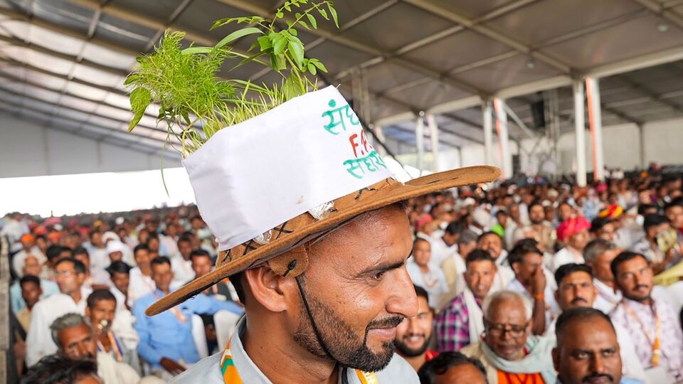 ఢిల్లీలో జరుగుతున్న కిసాన్ సమ్మేళన్‌లో రైతులు