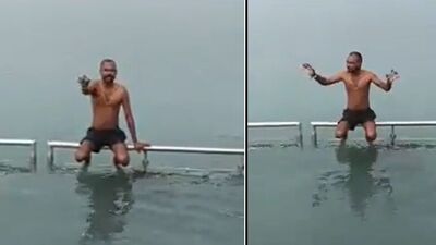 Viral Video: నదిలో నయా బిజినెస్..! భక్తుల తరఫున ఒక్కో మునకకు రూ.10 (Photo: Twitter)