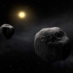 <p>Asteroid 2023 JK&nbsp;– మే 21వ తేదీన ఈ గ్రహ శకలం భూమికి దగ్గరగా వస్తుంది.219 అడుగుల భారీ గ్రహ శకలం ఇది. ఈ ఆస్టరాయిడ్ భూమికి 16 లక్షల కిమీల దూరం నుంచి వెళ్లిపోతుంది. ప్రస్తుతం ఈ గ్రహ శకలం గంటకు 33472 కిమీల వేగంతో ప్రయాణిస్తోంది.</p>