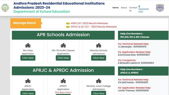 ఏపీ రెసిడెన్షియల్ స్కూల్స్ ఫలితాలు విడుదల