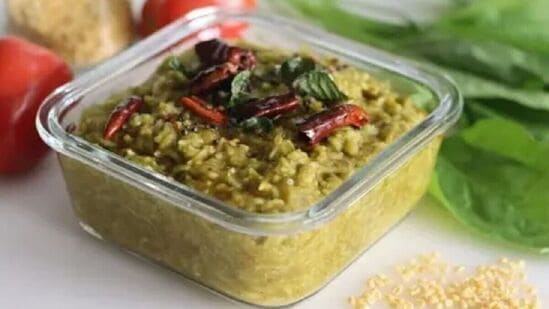 Millet Spinach Khichdi Recipe