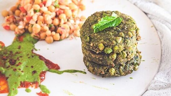 Amaranth and Peas Vada by Chef Tarun Sibal)