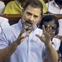 లోక్ సభలో ప్రసంగిస్తున్న రాహుల్ గాంధీ