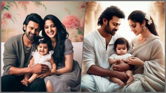 Prabhas Anushka Marriage: ప్రభాస్, అనుష్క పెళ్లితో ఆగకుండా మరో అడుగు ముందుకేసి వాళ్ల పిల్లల ఫొటోను కూడా క్రియేట్ చేయడం విశేషం. ఈ ఇద్దరి ఒడిలో పాప కూర్చున్న ఫొటోలు కూడా క్రియేట్ అయ్యాయి.