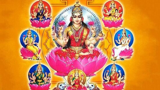 అష్ట లక్ష్మి అంటే ఎనిమిది లక్ష్మి రూపాలు. వారు ఆది లక్ష్మి, ధాన్యలక్ష్మి, ధైర్యలక్ష్మి, గజలక్ష్మి, సంతానలక్ష్మి, విజయలక్ష్మి, విద్యాలక్ష్మి, ధనలక్ష్మి.&nbsp;