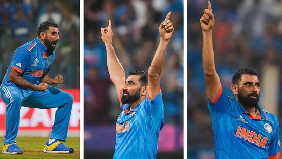 Mohammed Shami Records: టీమిండియా స్టార్ పేస్ బౌలర్ మహ్మద్ షమి వరల్డ్ కప్ సెమీఫైనల్లో 7 వికెట్లు తీసి సంచలనం స‌ృష్టించాడు. ఈ ప్రదర్శనతో అతడు పలు వరల్డ్ కప్ రికార్డులను బ్రేక్ చేశాడు. అందులో మొదటిది.. వన్డే వరల్డ్ కప్ లో 50 వికెట్లు తీసిన తొలి ఇండియన్ బౌలర్ గా నిలవడం. మెక్‌గ్రాత్, మురళీధరన్, మిచెల్ స్టార్క్, మలింగా, వసీం అక్రమ్, ట్రెంట్ బౌల్ట్ తర్వాత ఈ ఘనత సాధించిన ఏడో బౌలర్.