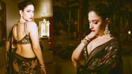 Tamannah Hot Saree Photos: బాలీవుడ్ రణ్‌దీప్ హుడా, లీనా పెళ్లి రిసెప్షన్ కు తమన్నా ఇలా వచ్చింది. ఆ తర్వాత అదే చీరలో ఫొటో షూట్ చేసి ఇన్‌స్టాగ్రామ్ లో పోస్ట్ చేసింది.