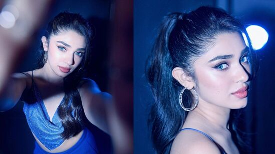 Krithi Shetty in blue: ఉప్పెనతో టాలీవుడ్‌లో అడుగుపెట్టిన కృతికి ఇప్పటి వరకూ పెద్ద బ్రేక్ దొరక్కపోయినా.. తన అందంతో అట్రాక్ట్ చేస్తూనే ఉంది.