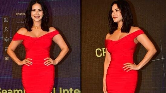 Sunny Leone Red Hot Look: సన్నీ లియోనీ ఈ మధ్య ఓ ఈవెంట్లో ఇలా రెడ్ డ్రెస్ లో కనిపించి తన అందంతో మురిపించింది.