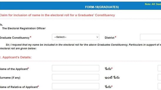 ఫారమ్ 18 ద్వారా ఓటరు నమోదు దరఖాస్తును పూర్తి చేయాలి. &nbsp;ఆన్ లైన్ లో చేసుకోవాలనుకునే వారు ముందుగా https://ceotelangana.nic.in/home.html &nbsp; సైట్ లోకి వెళ్లాలి. ఇందుకోసం &nbsp;ఈ- రిజిస్ట్రేషన్ ఆప్షన్ పై క్లిక్ చేయాలి. అక్కడ కనిపించే council constituency &nbsp;ఆప్షన్ పై నొక్కాలి. అలా చేస్తే ఫారమ్ 18 ఆప్షన్ కనిపిస్తుంది. ఇందులో మీ వివరాలను నింపాలి.
