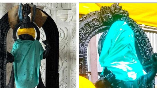 నల్లరాతితో చేసిన రామ్ లల్లా విగ్రహం చాలా ఆకర్షణీయంగా కనిపిస్తుంది. బాలరాముడి రూపం చూసి అందరూ తన్మయత్వంతో మునిగిపోతున్నారు. సాలగ్రామ రాతితో దీన్ని రూపొందించారు. వాటర్ ప్రూఫ్ విగ్రహం. నీరు, ఇతర పదార్థాలు తగిలిన ఎటువంటి హాని జరగదు. నల్లరాతితో చేసిన రామ్ లల్లా విగ్రహం చాలా ఆకర్షణీయంగా కనిపిస్తుంది. బాలరాముడి రూపం చూసి అందరూ తన్మయత్వంతో మునిగిపోతున్నారు. సాలగ్రామ రాతితో దీన్ని రూపొందించారు. వాటర్ ప్రూఫ్ విగ్రహం. నీరు, ఇతర పదార్థాలు తగిలిన ఎటువంటి హాని జరగదు. 