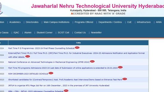 పీహెచ్‌డీ ప్రవేశాలకు జేఎన్‌టీయూ నోటిఫికేషన్‌ విడుదల