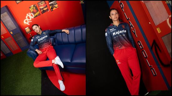 Smriti Mandhana: ఆర్సీబీ కెప్టెన్ స్మృతి మంధానా ఇలా కాలుపై కాలు వేసుకొని రాజసంగా ఇచ్చిన పోజు బాగా ఆకట్టుకుంటోంది.
