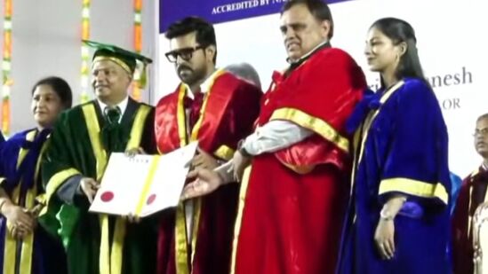 Ram Charan Doctorate: గౌరవ డాక్టరేట్ అందుకున్న రామ్‍చరణ్: వీడియో