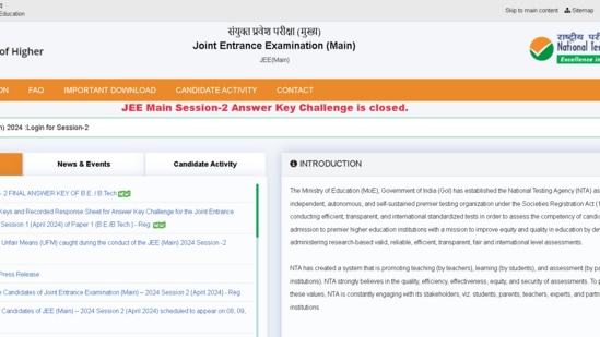 జేఈఈ మెయిన్స్​ 2024 సెషన్​ 2 ఆన్సర్​ కీ..