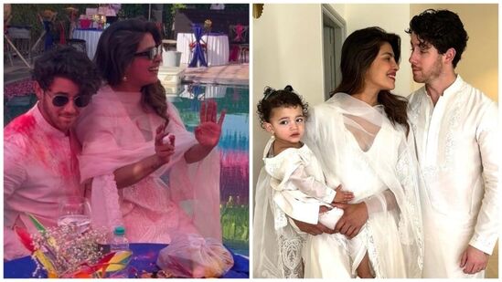 Priyanka Chopra Daughter: ఇండియాలో జరిగిన హోలీ పార్టీలో భర్త నిక్ జొనాస్, కూతురు మాలతీతో ప్రియాంకా చోప్రా.